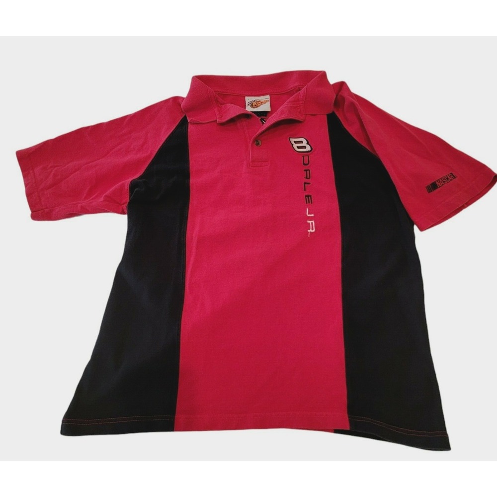 Dale Earnhardt‎ Jr Winners Choice Polo Shirt Budweiser 8 Red Large Light Fade